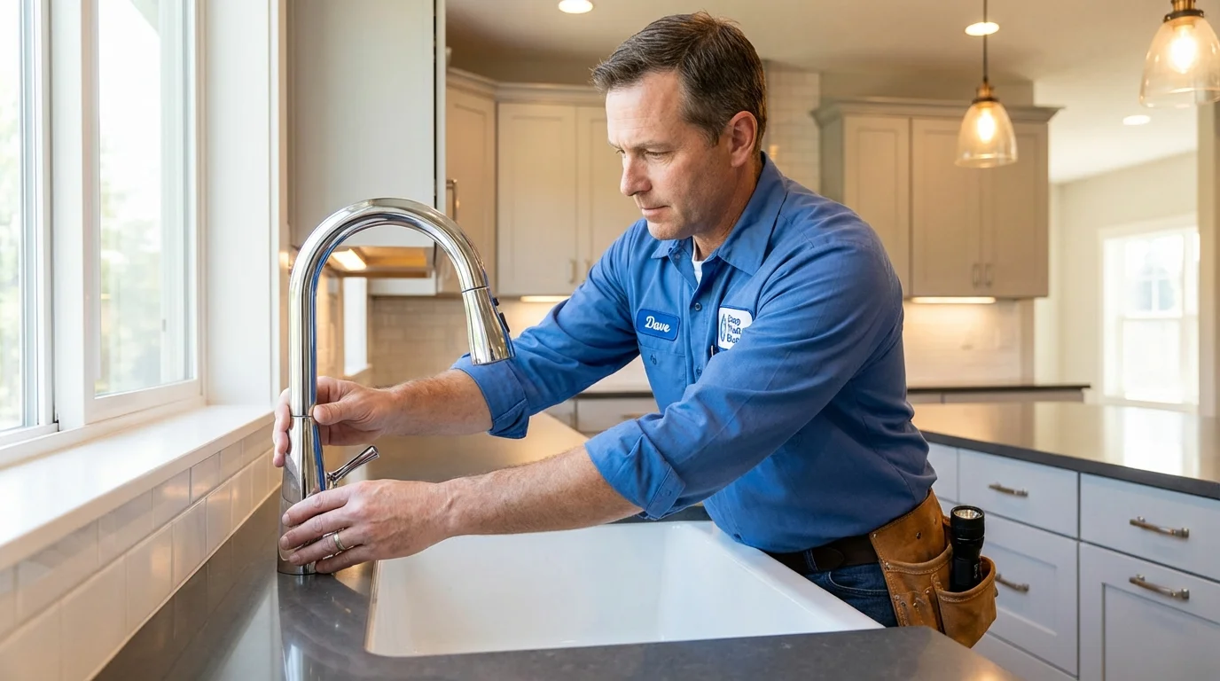 Kitchen faucet installation by Johns Plumbing LLC in Yadkinville